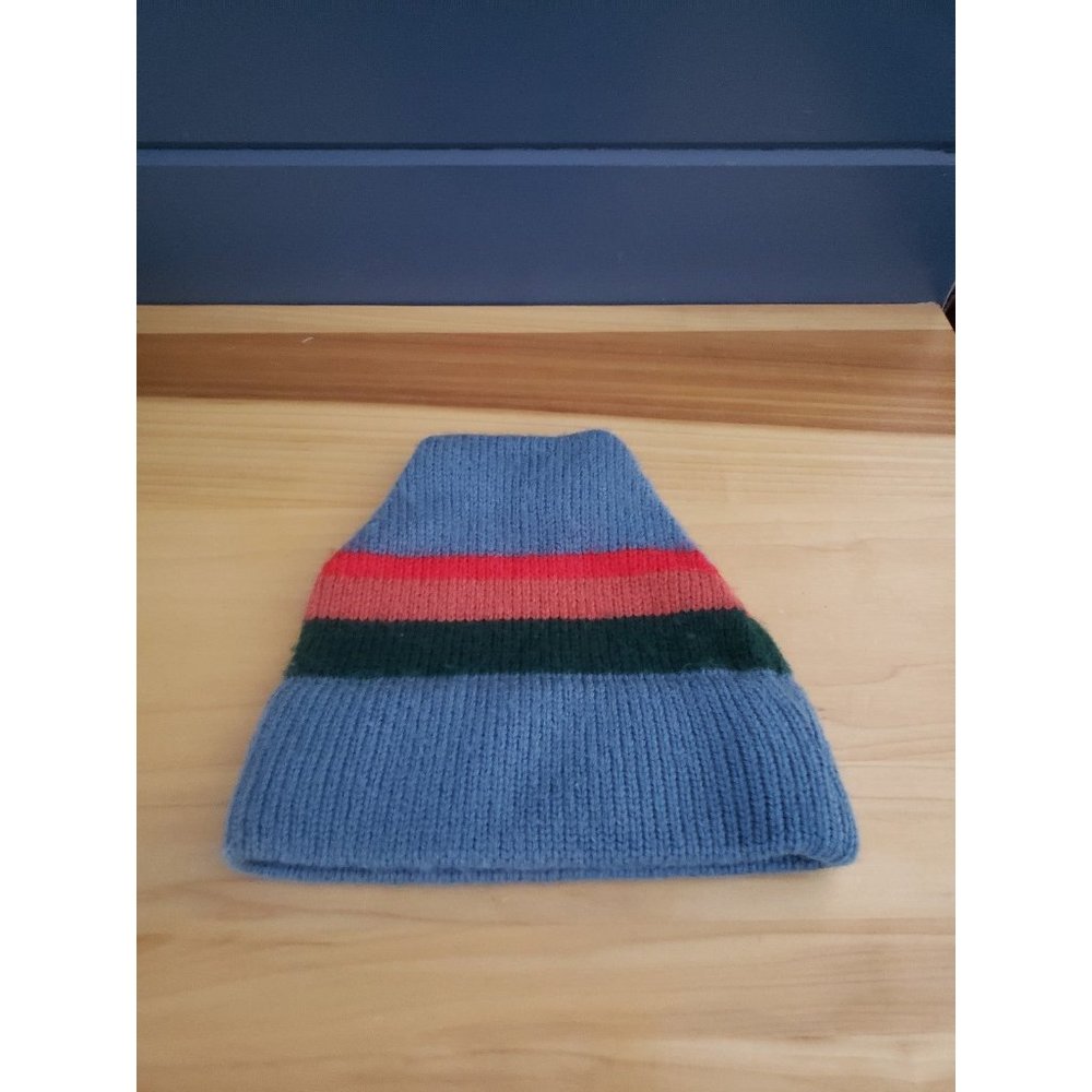 70s Blue Wool Stocking Cap‎